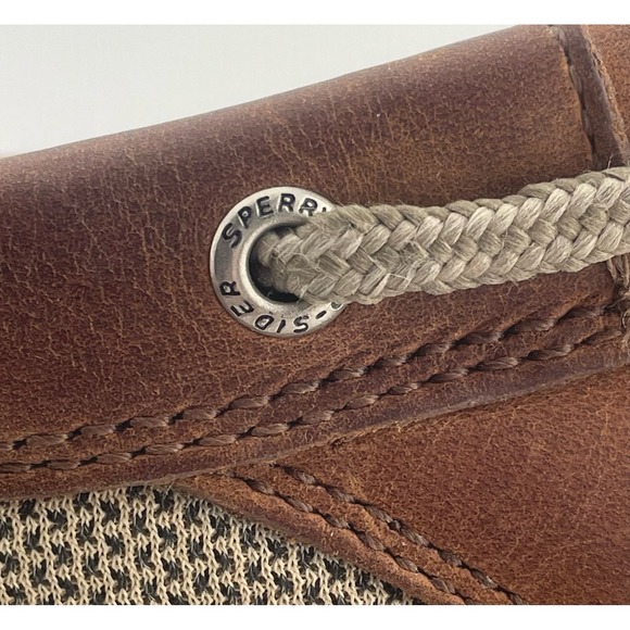 Men's Sperry AO boat deck shoes brown leather sz 10 Top Sider Authentic Original - Picture 8 of 16